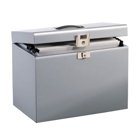 A4 Metal File Box – Silver – Product Nation Ltd – Staffordshire B2B Stationery & Office Supplies