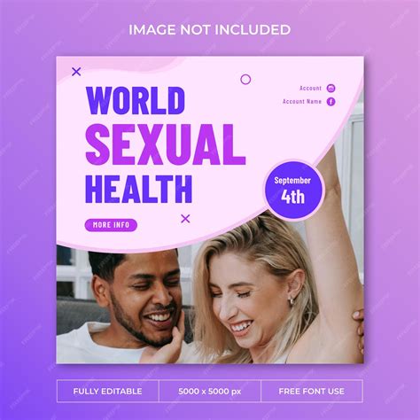 Premium PSD | World sexual health day instagram post social media template