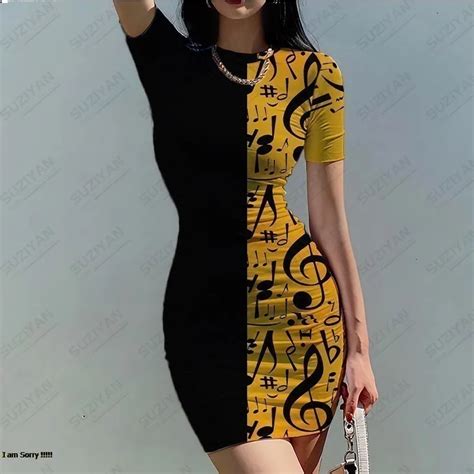 Summer Hot Selling Women S Fashion Sexy Women S Short Sleeve Round Neck Dress Printed Beach