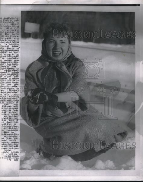 1954 Marian Schneider Denver Colorado Rocky Mountain Snow Sledding