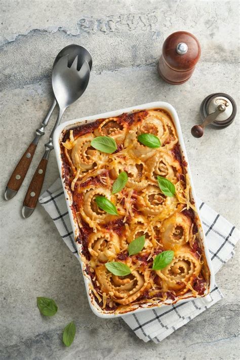 Lasagna Homemade Lasagna Pasta Rotolo Bake With Tomato Sauce Cream