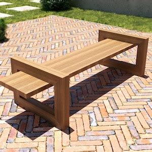 DIY Simple Bench Build Plans Modern Patio Bench Plans Easy - Etsy