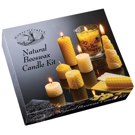 House of Crafts Natural Beeswax Candle Making Kit - Craft & Hobbies ...