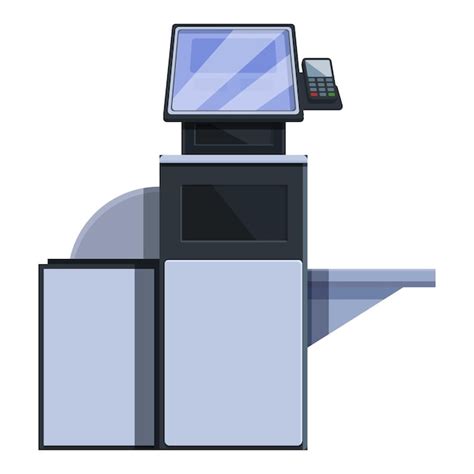 Premium Vector Digital Self Service Icon Cartoon Vector Checkout