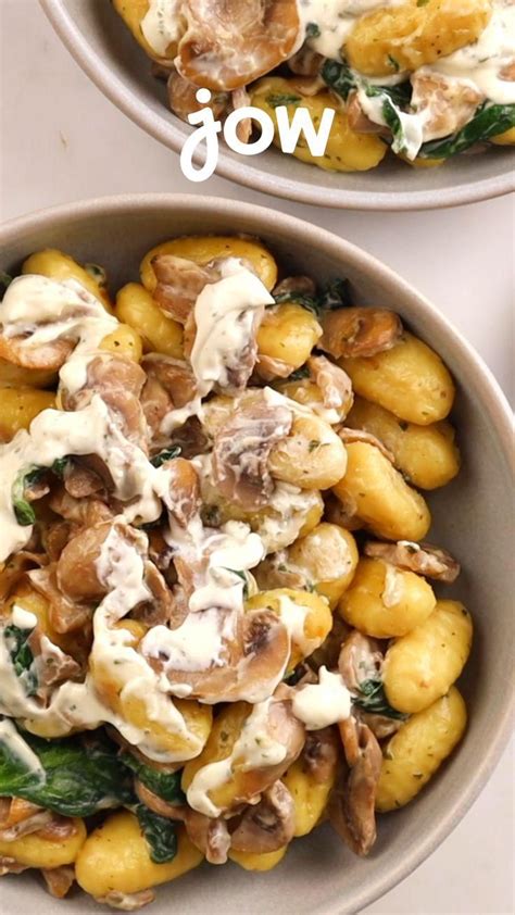 Jow Recette Gnocchis champignons ail fines herbes Vidéo