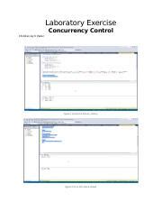 Laboratory Exercise Concurrency Control Docx Laboratory Exercise