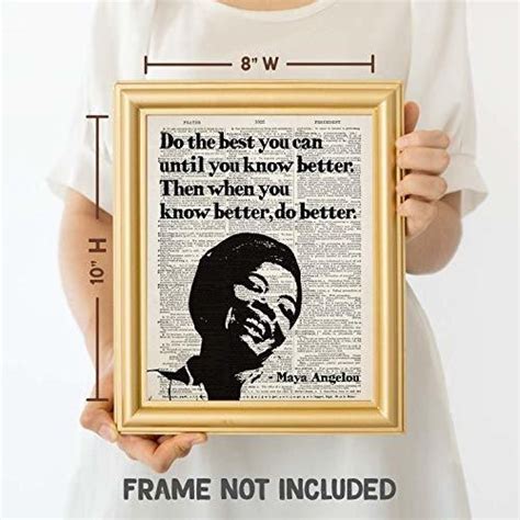 Poster Maya Angelou Cita Arte De Pared Haz Lo Mejor Que Pu Cuotas