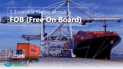 5 Essential Notes About Free On Board Fob Incoterms Visiwise Blog