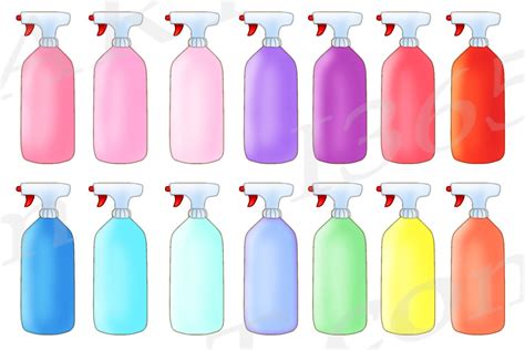 Spray Bottle Clipart Spray Bottle Clip Art Gardening Etsy