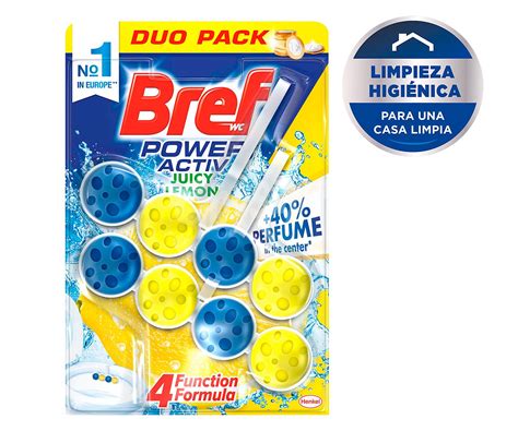 Bref WC Colgador WC Power Active Limón Duplo Pack 2 u x 50 g