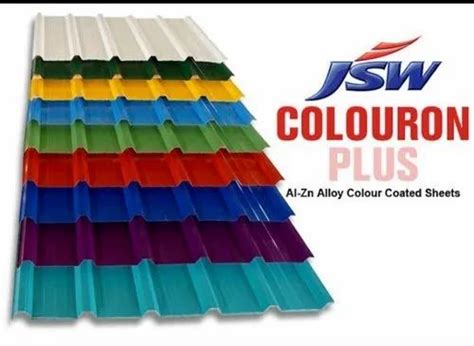 JSW Ppgi Ppgl Gi Gp Gl Sheet Colour Coated Thickness 0 2 To 1 Mm At