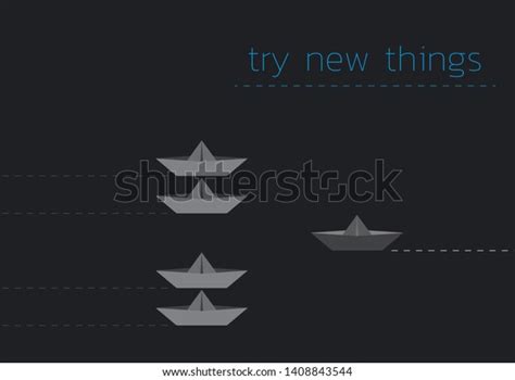 Try New Things Concept Illustration Folded Stock Vector Royalty Free