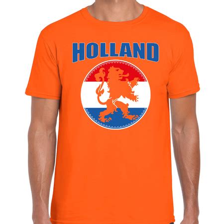 Oranje T Shirt Holland Met Oranje Leeuw Holland Nederland Supporter