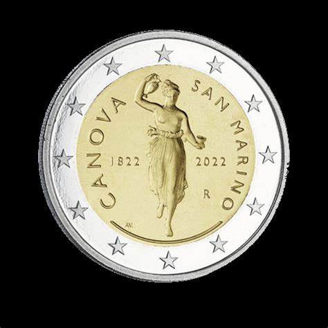 2 Euro Antonio Canova San Marino 2022 Munt Bureau