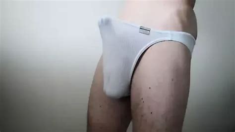 Flopping Penis In White Bikini Briefs Gay Big Cock Porn Feat Jerkin Dad Xhamster