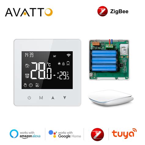 AVATTO Tuya Zigbee Thermostat Smart Home Battery Powered Temperature