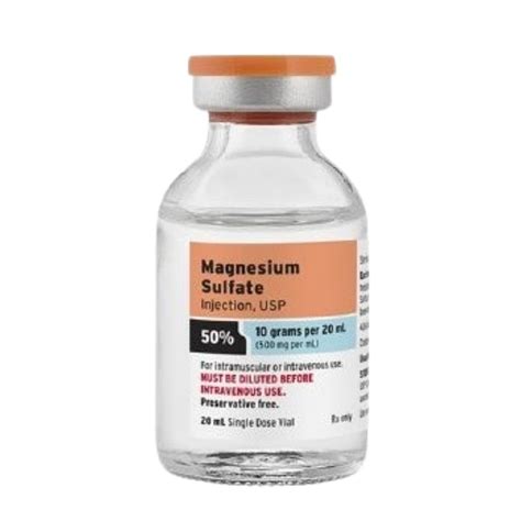 Magnesium Sulfate 50 500mgml Sdv 20ml Vial Mcguff