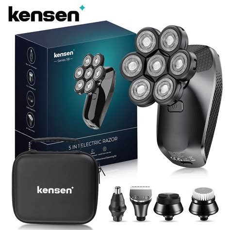 Kensen S8 Electric Head Shavers For Men 7d Floating Cutter Rechargeable