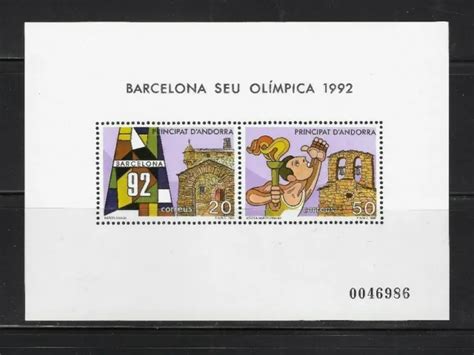 Timbres Jeux Olympiques 1992 Andorre Timbre Neuf Eur 5 29 Picclick Fr