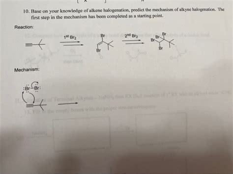 Solved 10. Base on your knowledge of alkene halogenation, | Chegg.com