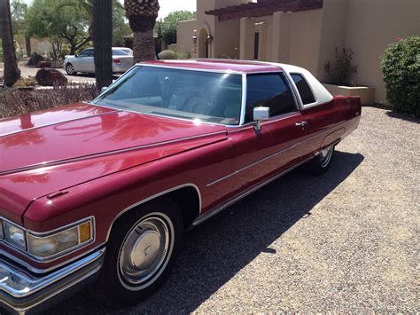 1975 Red Cadillac Coupe Deville White Interior for sale in Scottsdale ...