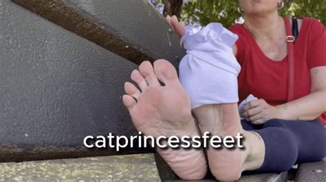 Post Workout Sweaty Sock Removal And Wrinkly Soles Tease Big Boob Milf Size Feet Red And