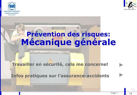 Ppt Pr Vention Des Risques M Canique G N Rale Powerpoint