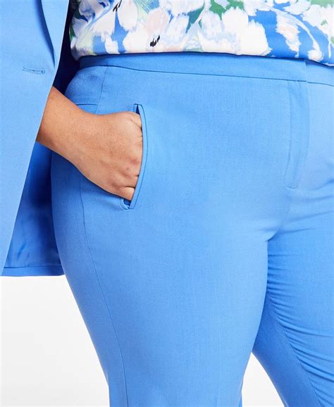 Bar Iii Plus Size Mid Rise Straight Leg Pants Created For Macy S Macy S