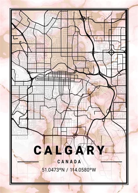 Kalgary Canada Daphne Marmer Map Stock Illustratie Illustration Of