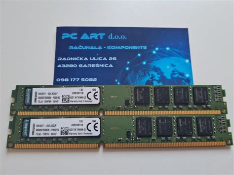 Kingston KVR16N11/8 16GB (2X8GB) DDR3, PC3 12800, 1600 MHz - Račun /R1