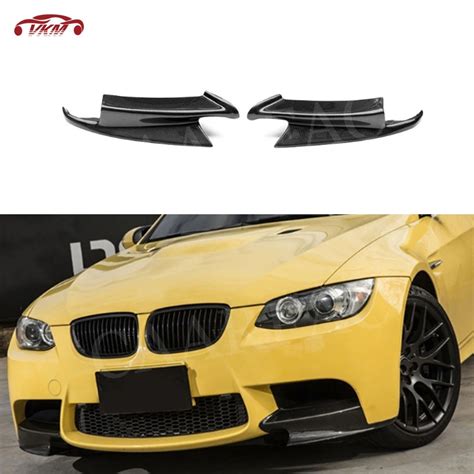 For E92 Front Bumper Lip Splitters Flaps Spoiler For Bmw 3 Series E92 E90 E93 Real M3 2007 2013