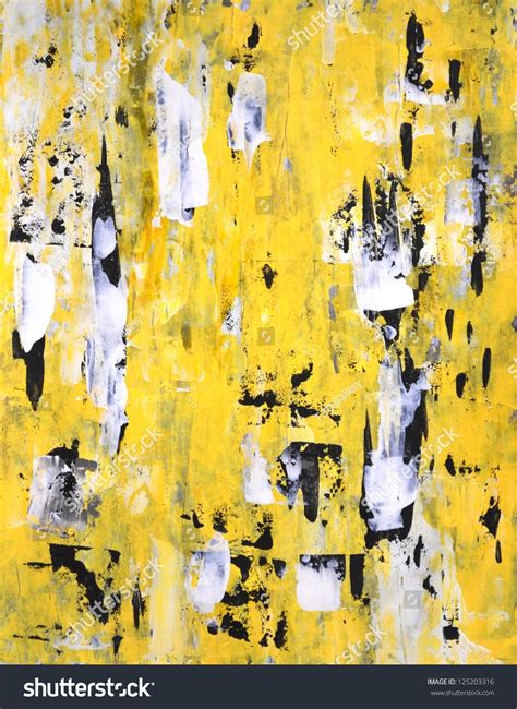 Black Yellow Abstract Art Painting Stock Photo 125203316 | Shutterstock