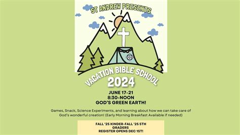 Vacation Bible School 2024 Gods Green Earth St Andrew Presbyterian