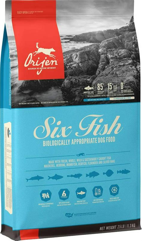 Orijen Six Fish 11 4kg Ξηρά Τροφή για Ενήλικους Σκύλους χωρίς Σιτηρά με