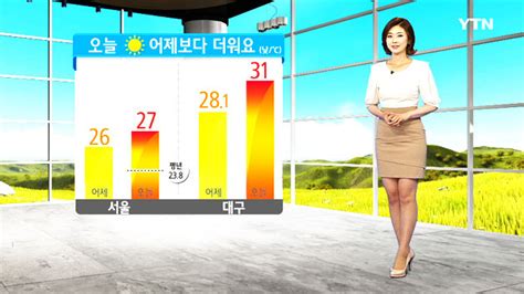 기상센터 날씨 오늘 어제보다 더워요서울 낮 기온 27℃ Ytn