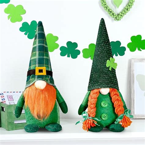 Amazon Sggvecsy Pack St Patricks Day Gnome Plush Doll Green