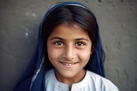 Retrato de una joven colegiala sonriendo a la cámara creada con ia