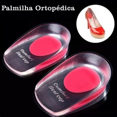 Palmilha Silicone Gel Ortop Dica Calcanhar Espor O Vermelho No Shoptime