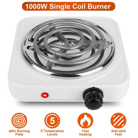 W Portable Single Dual Electric Burner Hot Plate Camping Stove Stainless Us Walmart