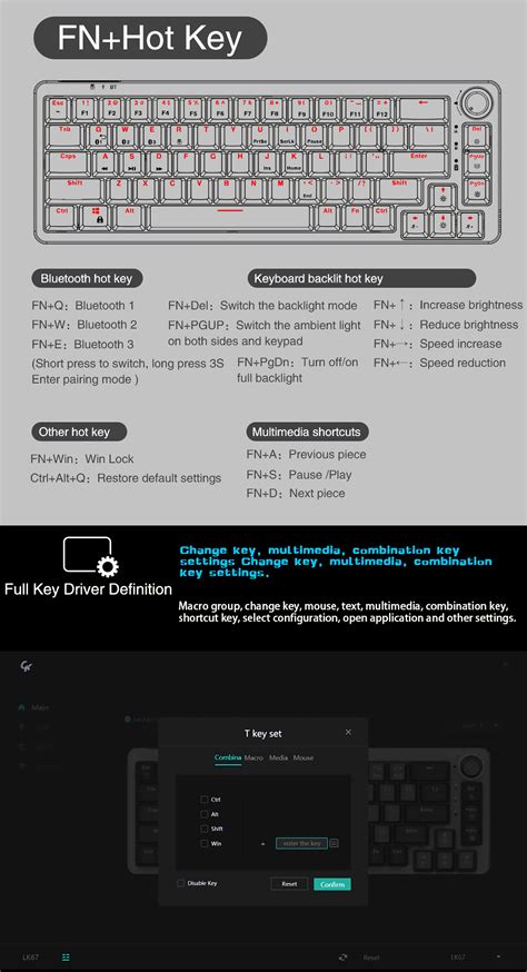 GamaKay LK Mechanical Keyboard Keys RGB Gateron Switch Hot Swappable Programmable
