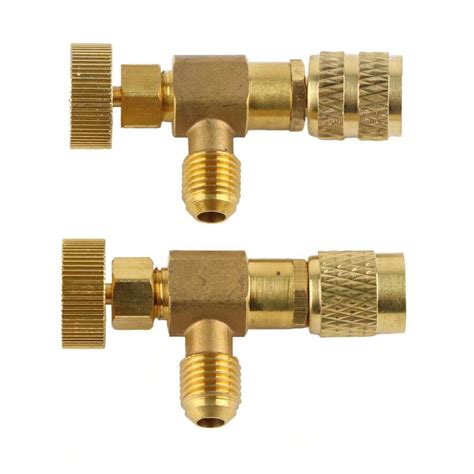 2pcs Liquid Safety Valve R410a R22 Air Conditioning Refrigerant 14 Safety Adapter Refrigerant