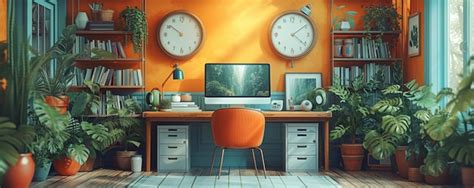 Premium Photo | A Detailed Illustration Of Work From Home Wallpaper