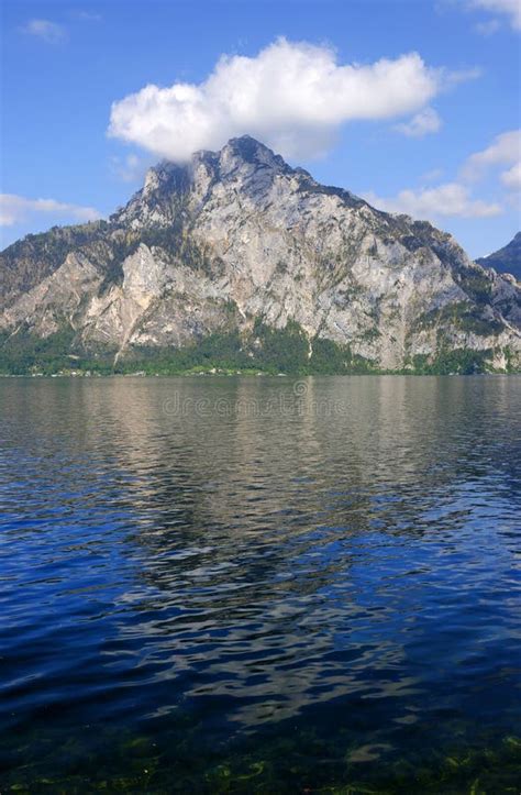 Traunsee Lake With Traunstein Mountain In Background Salzkammergut