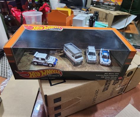 Hot Wheels Premium Rally Box Set MG Metro Lancia Delta Ford Rs Hobbies Toys Toys Games