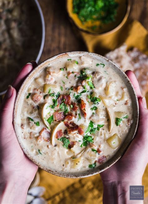 Clam Chowder Recipe Video Step By Step Guide Properfoodie