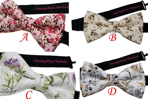 Floral Bow Ties- Wedding Bow Ties- Birthday- Photo Shoot- Pre Tied ...