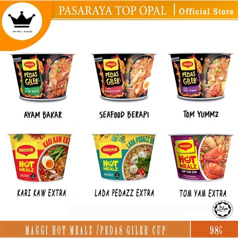Maggi Hot Mealz Pedas Giler Cup95g 98g Shopee Malaysia