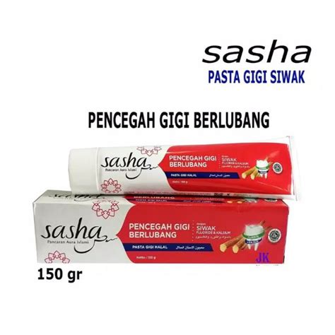 Jual SASHA PASTA GIGI SIWAK 65 Gr 150 Gr TOOTH PASTE PERAWATAN GIGI