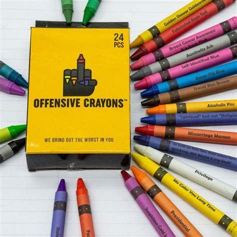 Pack Of Offensive Crayons Wokebuyer