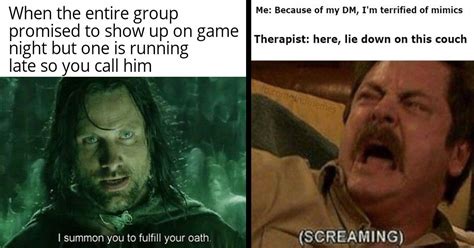 A Bag Of Holding Full Of Dungeons And Dragons Memes For Dice Rolling